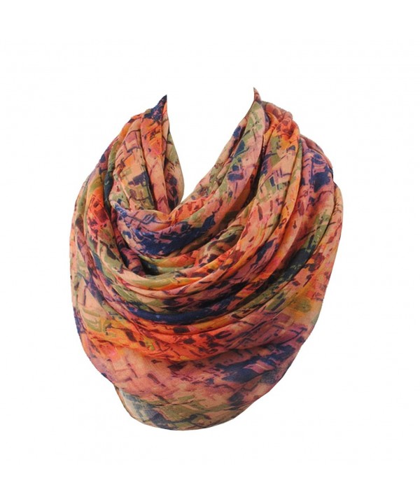 Sibalasi-- Mixed Color Cotton Voile Scarf Shawl Scarves Beachwear Wrap - Navy-Blue - CM1865578K2