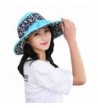 Zgllywr Sun Hats For Women Summer Wide Brim Protection Hat Foldable Anti-UV Hat - Sky Blue - CX17YW2MOOS