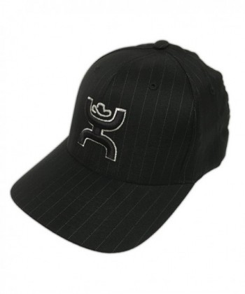 HOOey Brand Hammer Pin Pinstripe Black Flexfit Hat - S/M - CH188THYDEC