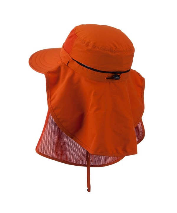 UV 50+ Talson Large Bill Flap Hat with Detachable Inner Flap Orange ...