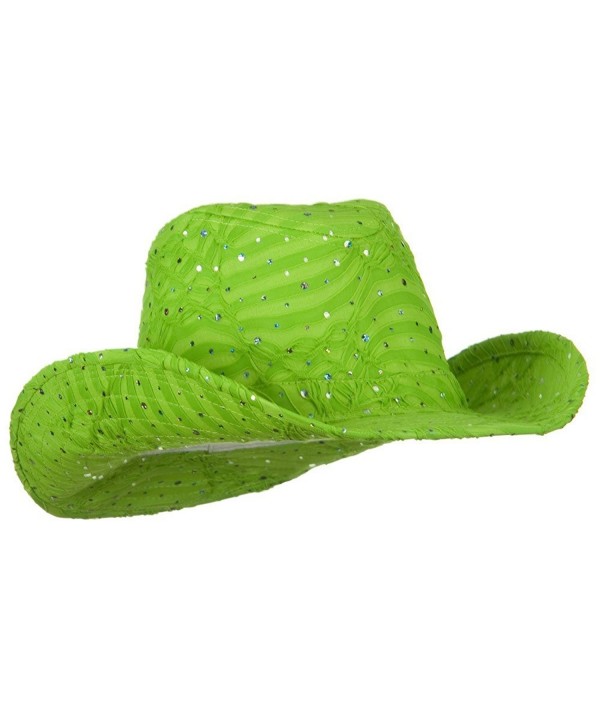 Glitter Cowboy Hat Lime CK116S2XQ5R