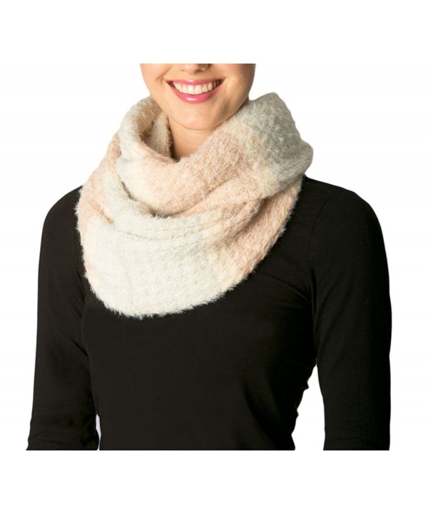 Apparelism Women's Premium Winter Super Soft Fuzzy Knitted Infinity Loop Neck Scarf. - Mint - C2186IRLGLW