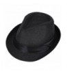 Simplicity Men / Women Summer Short Brim Straw Fedora - 756_black - CR12EL02QK3