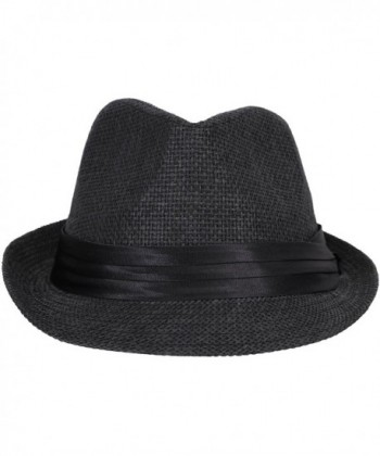 Simplicity Women Summer Fedora 756_Black in Men's Fedoras