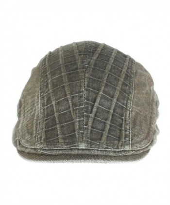 Washed Cotton Gatsby newsboy Brown in Men's Newsboy Caps