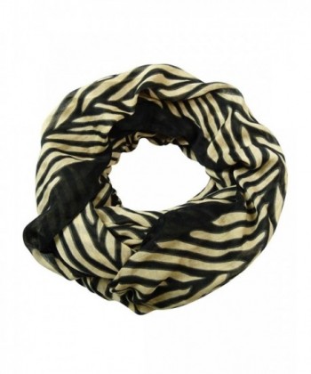 Cejon Women's Color Block Zebra Infinity Loop Scarf - Black - CA126VJLYDR