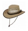 Conner Hats Crushable Waterproof Australian Canvas Outback Hat - Beige S - CC11996D4YH