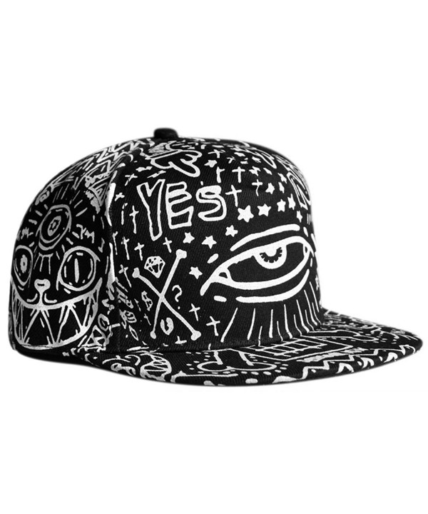 LOCOMO Abstract Art Graffiti Big Eye Painting Baseball Cap FFH252BLK ...