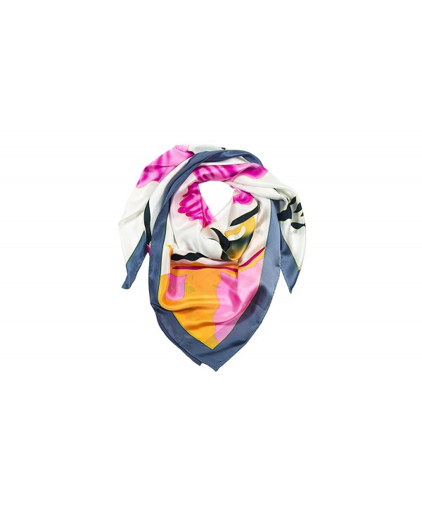 TexereSilk Women's 100% Silk Square Fashion Scarf - Stylish Luxury Gifts AS0022 - Multicolored - CS11270YFIL