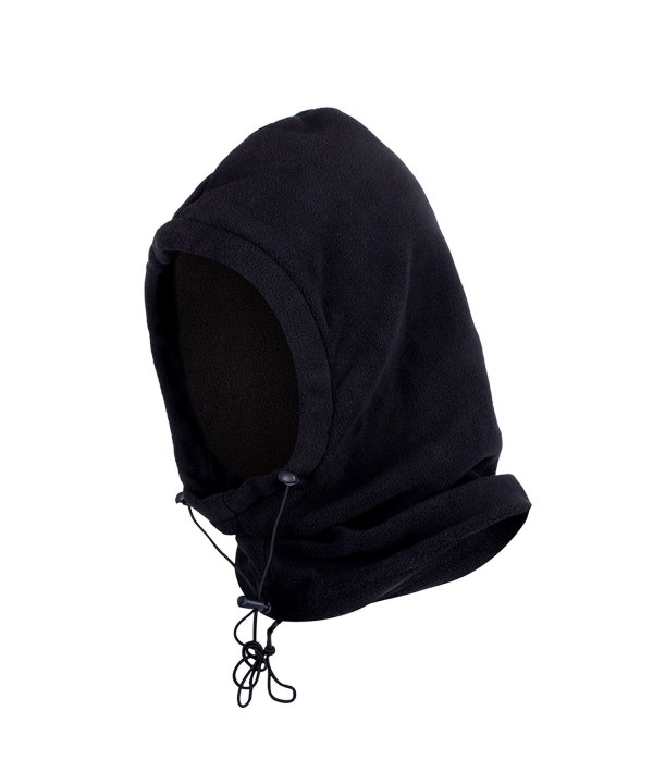 4-In-1 Gaiter- Hood- Balaclava- Neck Warmer Insulated Fleece (Black ...