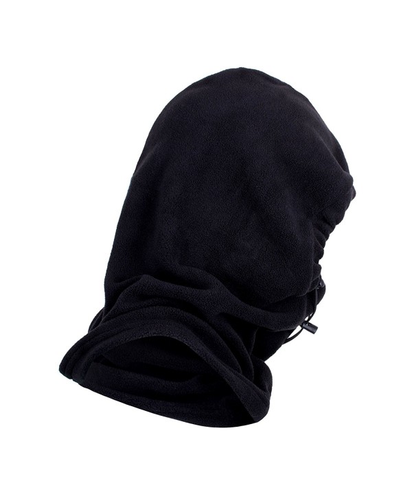 4-In-1 Gaiter- Hood- Balaclava- Neck Warmer Insulated Fleece (Black ...