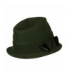 Leather Bow Wool Felt Fedora in Men's Fedoras