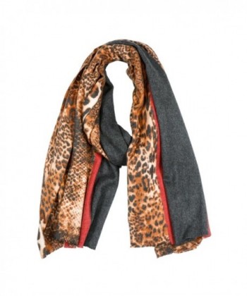 Leopard RiscaWin Classic Cashmere Pashmina - Ls Black - CA185D443XG