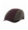 WITHMOONS Flat Cap Knitted Vertical Stripes Houndtooth IVY Hat LD3809 - Wine - CT186W2W6Q4