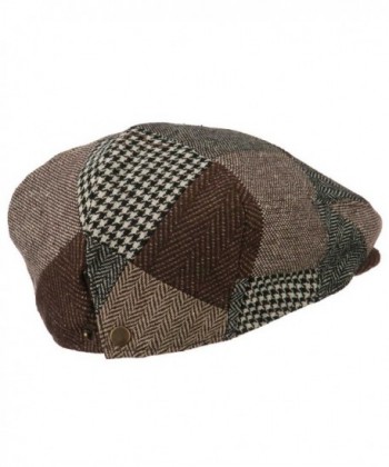 Mens Wool Blend Patchwork Ivy in Men's Newsboy Caps