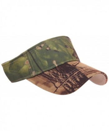 Enimay Sports Tennis Golf Sun Visor Hats Adjustable Velcro Plain Bright Colors - Hunter Camo - CI1804432CN