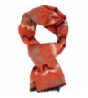 Sakkas Xayn Long Aztec Tribal Warm Patterned UniSex Cashmere Feel Scarf - Orange - CP12LBF0AJT