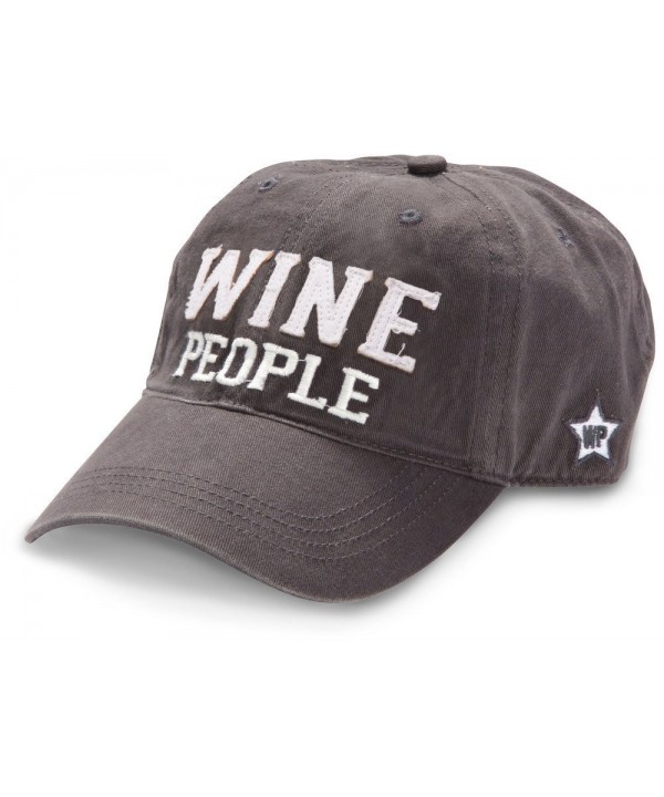 We People Wine People Baseball Cap Hat with Adjustable Strap- Gray - CP12IRDGVP1