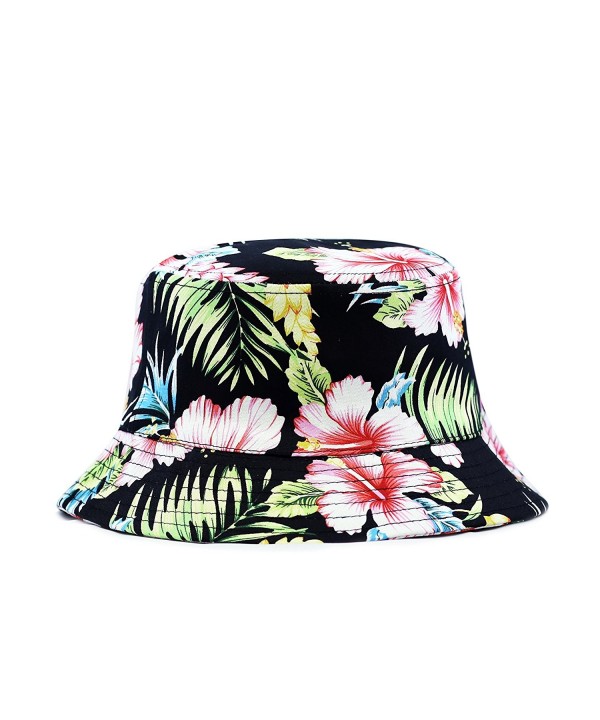 200hf1400 Hawaiian Flower Bucket Hat 2 Colors Black/Red CP12544ZYG3