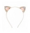 VK Accessories Crystal Cat Ear Headband for Women Girls - Gold - C417YH2KKAU