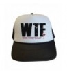 Womens Party Trucker Hats "WTF Wine Time Finally - Royaltee Lake Hat Collection - Black - CP186YT3DIS