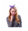 HDE Women's Retro Rockabilly Headband Vintage Styled Rabbit Ear Wired Hair Bow - Purple - CD11LGOOW55