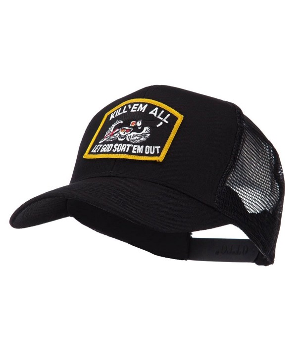 Skull and Choppers Embroidered Military Patched Mesh Cap - Kill - C211FITPA8B