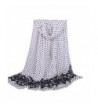 Rukiwa Dot Scarf- Fashion Women Long Soft Wrap Scarf Ladies Shawl Chiffon Scarves - White - C212MAX9NEY