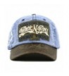 The Hat Depot 1300 Washed Denim Rock N Roll Patch Logo Pu Visor One Size Cap - Denim Brown - CH12CVE8ZAF