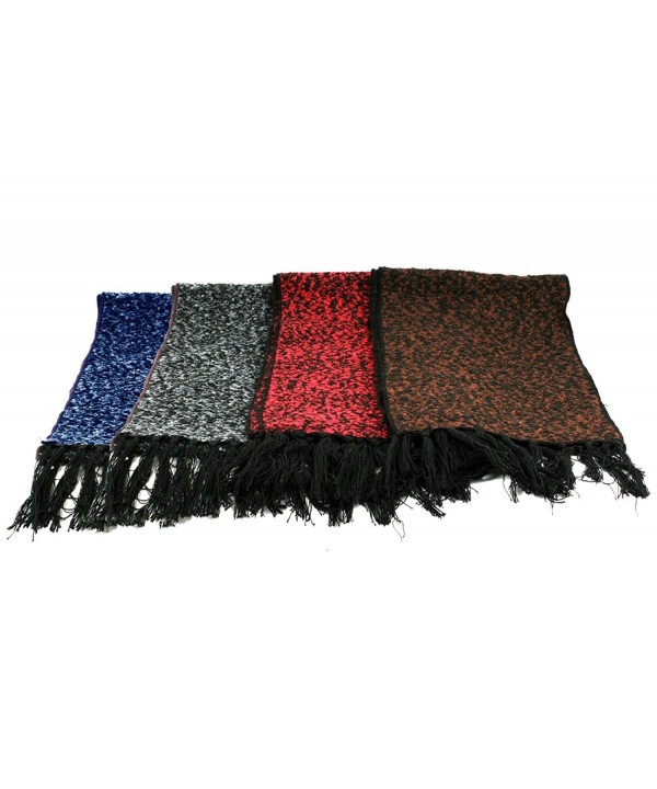 Women Winter Fashion Scarves Muffler With Tassles SF101 - Red - C711BBZ70NZ