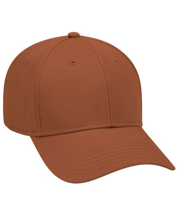 Otto 6 Panel Low Profile Superior Cotton Twill Cap - TX. Orange - C712IVBEGJH