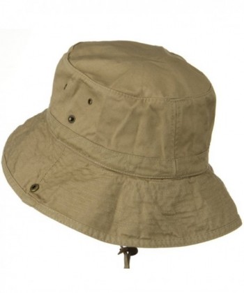 Big Size Mesh Lined Cotton Fishing Hat Khaki (For Big Head) CL110PMYG5Z
