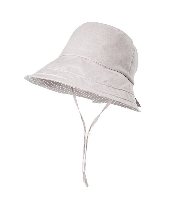 Womens UPF50+ Linen/Cotton Summer Sunhat Bucket Packable Hats w/ Chin ...