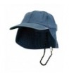 Washed Cotton Flap Hat-Navy - CB11174X62J