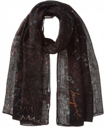 Desigual Women's Noa Rectangle Foulard Scarf - Black - CU17YOZGYMR